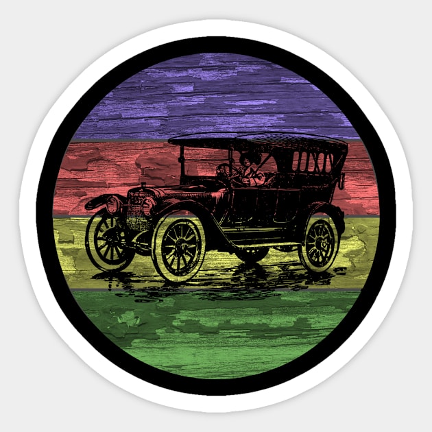 Vintage Car, Retro Oldsmobil, Old Car Sticker by Jakavonis